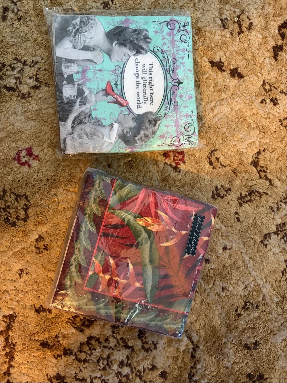 2 packs of decorative napkins NWT boutique festive cottagecore